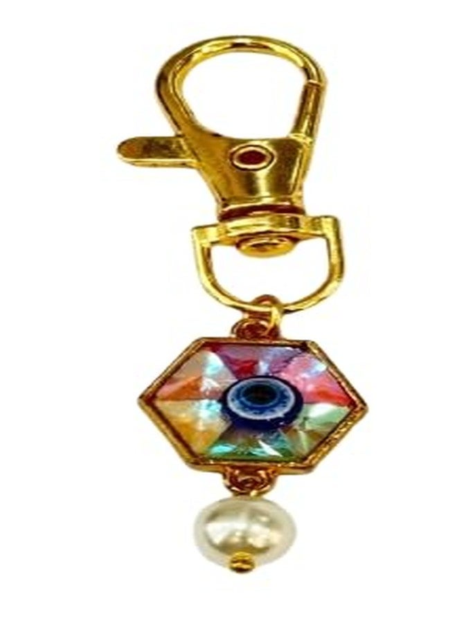 Bhavya Optic® Diamond Hexagonal Pearl Pet Charm, Decorative Collar Accessory for Cats and Dogs - Image 1